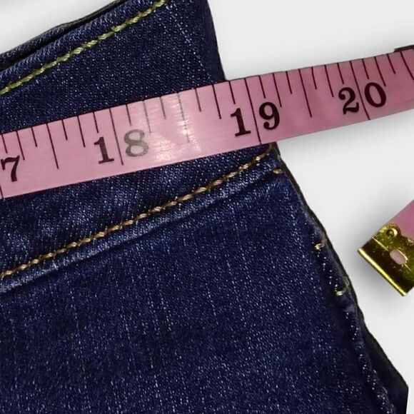 Levis Womens 528 Curvy‎ Skinny Sz 17M Jr Dark Blue Stretch Teen Girls - Picture 6 of 6